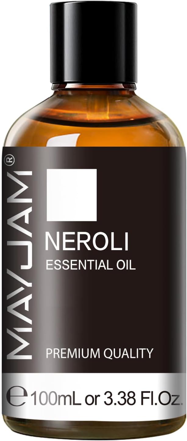 Neroli Essential Oil, MAYJAM Pure Essential Oils for Diffusers, 3.38FL.OZ/100ML Large Volume Neroli Oil with Premium Glass Dropper
