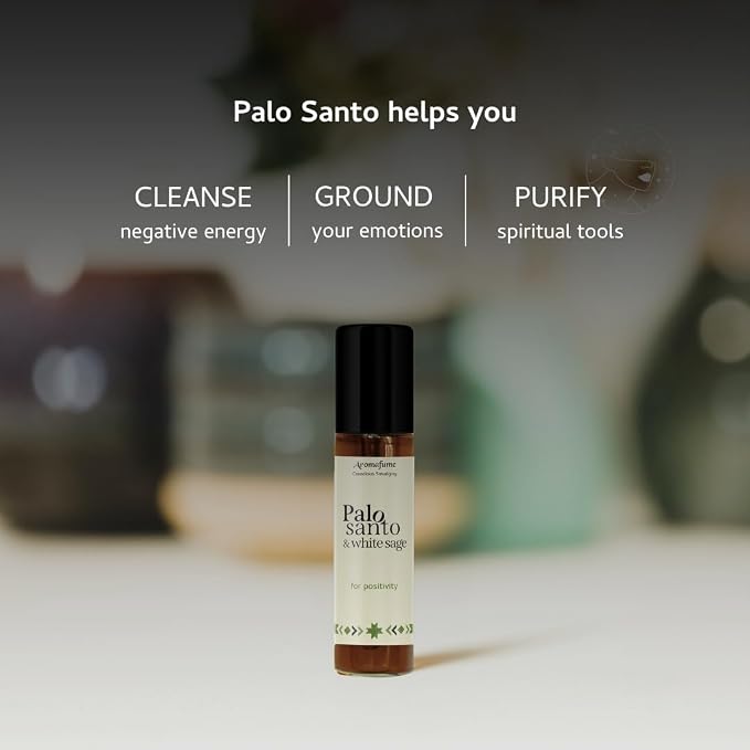 Palo Santo Essential Oil Roll-On Gift Set by Aromafume | 6 x 5ml /1.01 fl oz | Essential Oil Aromatherapy Rollers | Natural Roller Ball Perfume | Spiritual Meditation Accessories