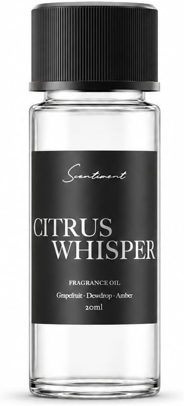 Scentiment Citrus Whisper Diffuser Oil - Premium Hotel Scent with Notes of Grapefruit, Dewdrop & Warm Amber Home Scent, Hotel Fragrance Oil Diffuser Refill - 0.68 fl oz (20 mL)