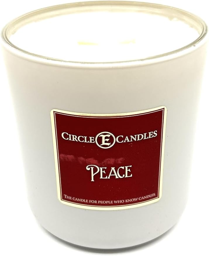Circle E Candles, Peace Scent, Medium Size Jar Candle, 14oz – Calming Aromatherapy Candle, Soft Serene Home Fragrance for Relaxation, Made in USA