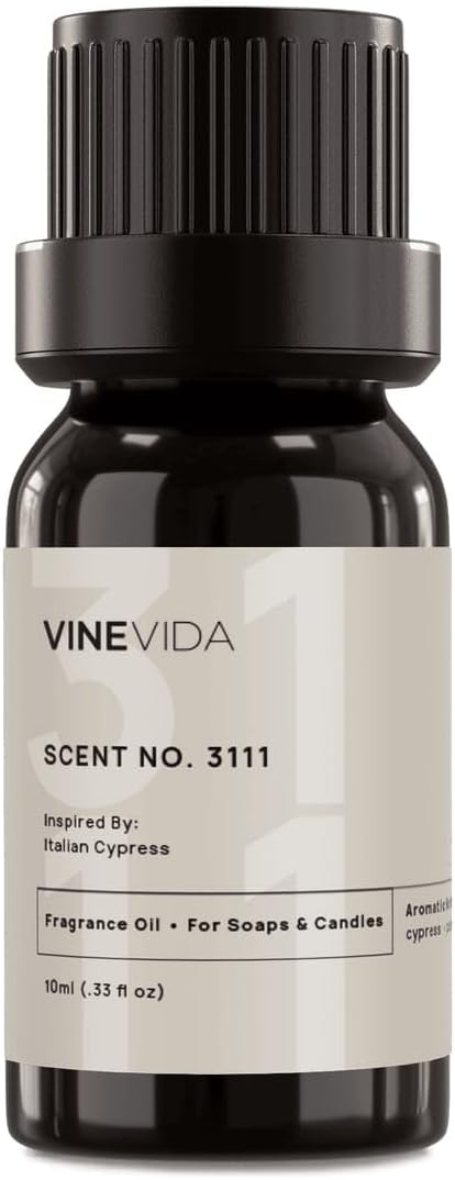 VINEVIDA Scent NO. 3111 Fragrance Oil - 10mL - Inspired by: Italian Cypress Fragrance Oil for Candle Making - Made in USA Candle Scents Scents for Soap Making