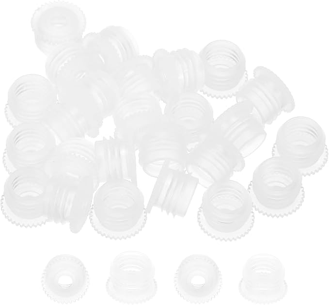 PATIKIL Bottle Adapter 0.31"/8mm Press in Plugs Clear 25Pcs, 0.12" Hole | for Oral Dispenser Liquid Oil Plastic Glass Bottles Stopper