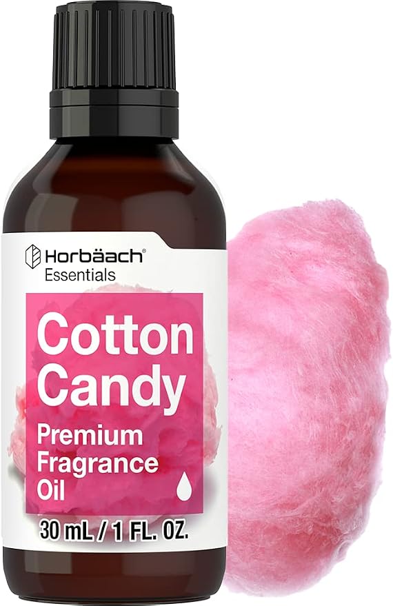 Horbäach Cotton Candy Fragrance Oil | 1 fl oz (30ml) | Premium Grade | for Diffusers, Candle and Soap Making, Aroma Spray, DIY Projects & More