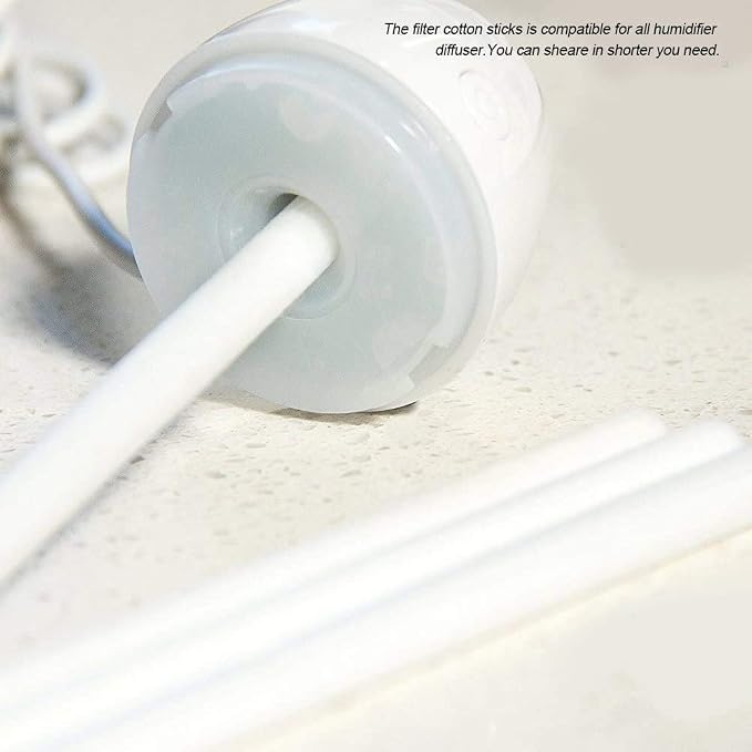 Filter Cotton Sticks Sponge Sticks Refill Replacement Wicks for Mini Portable USB Humidifier and Mini Diffusers 10 Pack 8 x 123mm