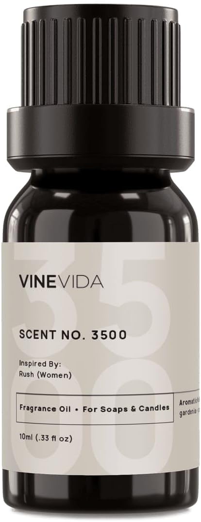 VINEVIDA Scent NO. 3500 Fragrance Oil - 10mL - Inspired by: Rush (Women) Fragrance Oil for Candle Making - Made in USA Candle Scents Scents for Soap Making
