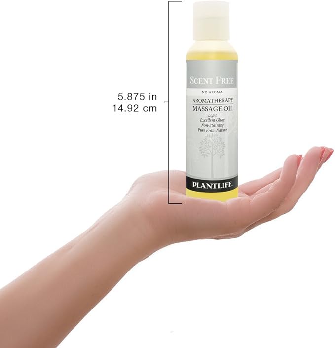Plantlife Scent Free Massage Oil - Absorbs Deeply into the Skin and is Circulated Throughout, Providing Optimum Benefit to the Mind and Body - Made in California 4 oz