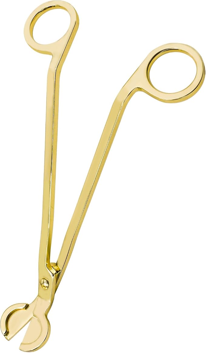 Candle Wick Trimmer, Stainless Steel Wick Clipper Cutter Scissor, Antique Candle Accessory Gift for Candles Lovers (Gold)