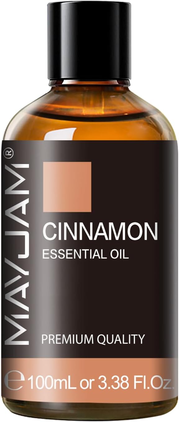 Cinnamon Essential Oil, MAYJAM Pure Essential Oils, 3.38FL.OZ Cinnamon Oil, Perfect for Diffusers Aromatherapy