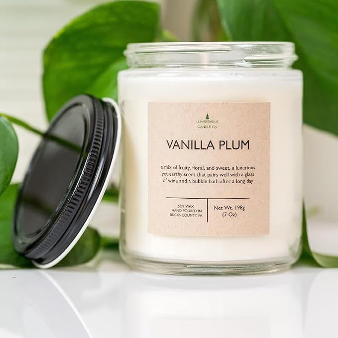 Handmade | Soy Candle (Vanilla Plum, 8 oz.)