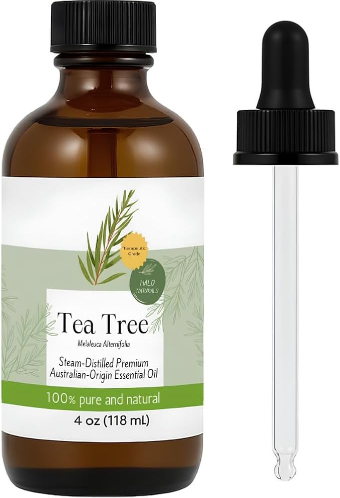 Steam Distilled Tea Tree Essential Oil - Premium Hair Growth Oil for Scalp Stimulation & Refreshing Aroma - Essential Oil Supports Healthy Hair, Skin & Mental Clarity - 4oz