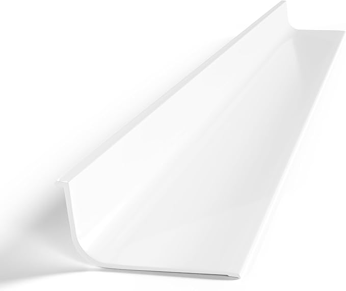 KASTLITE Curved Under Cabinet Light Cover Replacement | Smooth White Acrylic Undercabinet Lens Diffuser | 42-3/8"L x 2"W x 1"H | Filters Under Counter Lights for Kitchen, Bathroom & Vanity | Shape A