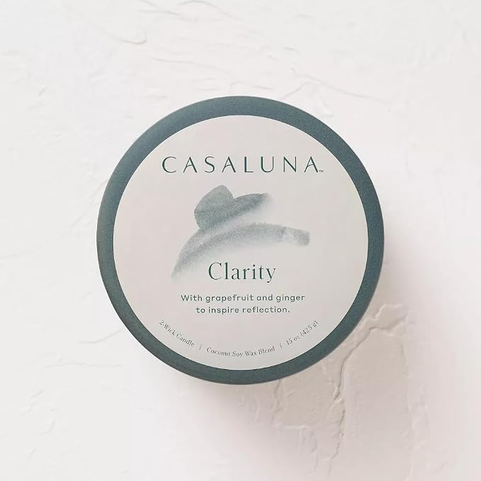 Casalunas 2 Wick Lidded Jar Candle (15oz, Clarity)