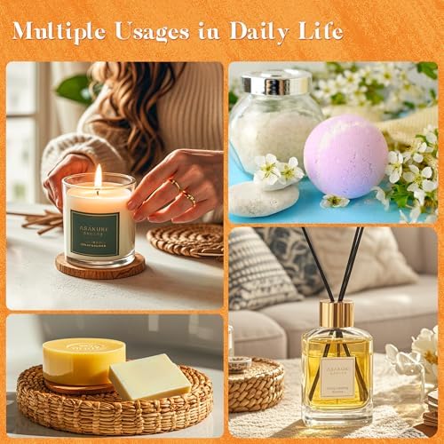ASAKUKI 500ML Essential Oil Diffuser with Warm Bliss 6 * 10ml Essential Oil Blends Set