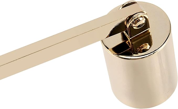 3 PCS 6.3 Inch Candle Snuffer Accessory, Stainless Steel Golden Candle Extinguisher with Long Handle and Straight Tube, Candlesnuffers Extinguish Candle Wicks for Tea Light Candles