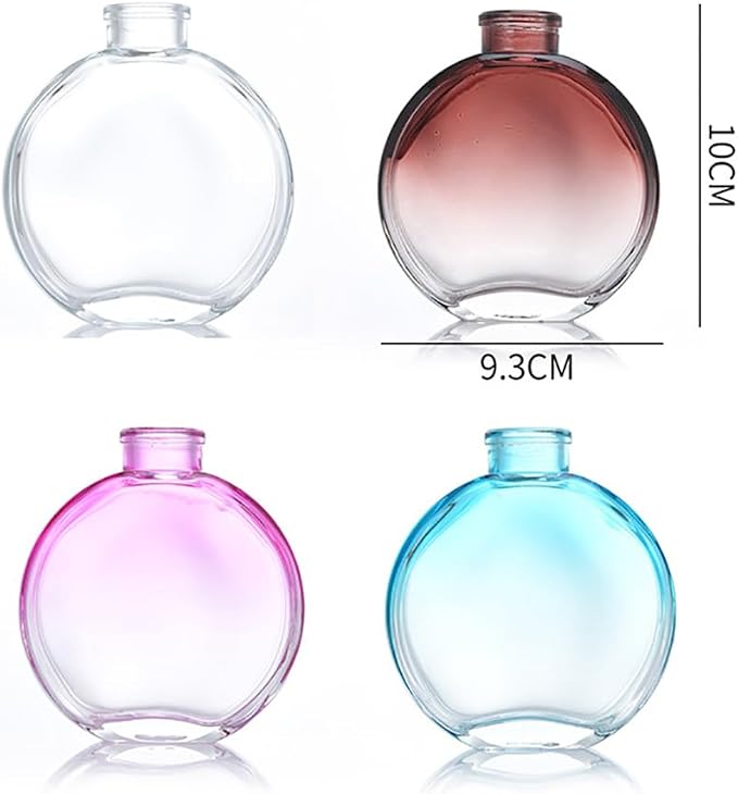 GSHLLO 150ml Empty Glass Diffuser Bottles Essential Oil Diffuser Jars Fragrance Reed Diffuser Bottles Refillable Aromatherapy Diffuser Bottles for Home Office Brown