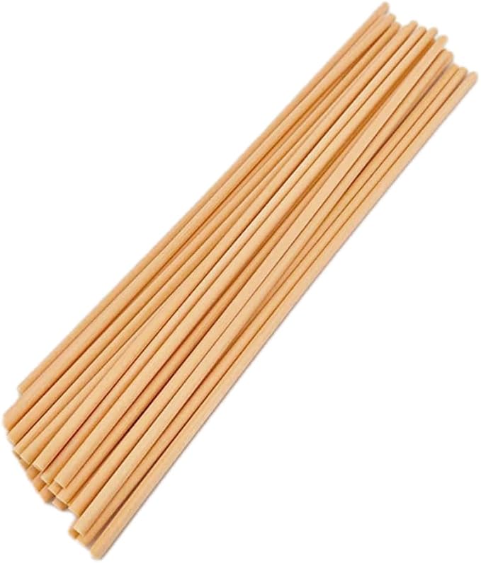 25PCS Natural Fiber Reed Diffuser Sticks 12 Inch Long 5mm Diameter Strong Absorption Refill Replacement Reeds for Diffuser Stick Essential Oil Scented Aroma Fragrance Rod for Home Office Spa