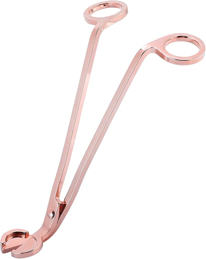 1Pcs Rose Gold Candle Wick Trimmer Scissors, Stainless Steel Candle Heart Clip Cutter Tool for Candle Care, Safe and Rustproof Candle Accessory for Home Decor