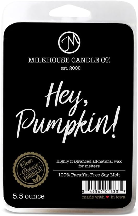 Milkhouse Candle Company Hey, Pumpkin! Soy Wax Melts - Caramel, Pecans | Brown Sugar, Pumpkin Spice | Vanilla, Cinnamon Scented - 5.5 oz, Hand-Poured, Made in the USA
