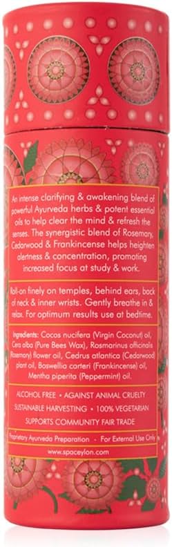 SPA CEYLON Focus Clarifying Balm Roll-On | For All Skin Types | Roll-On Applicator | Cruelty-Free