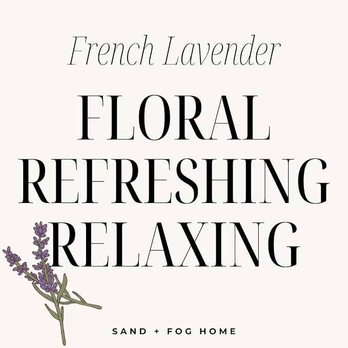 Sand + Paws Scented Candle - French Lavender - Luxurious Air Freshening Jar Candles Neutralize pet Odors and Enhance Home décor – 100% Cotton Lead-Free Wicks - 12 oz