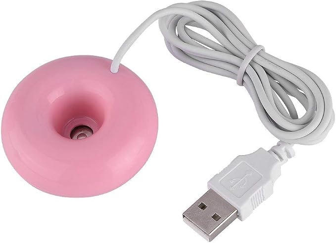 Mini Doughnut-Shaped Humidifier,Portable USB Powered Spray Humidifier,Atomization Spray Humidifier Floats On The Water for Home Bedroom Office Car,Outdoor Air Freshener,Aroma Diffuser