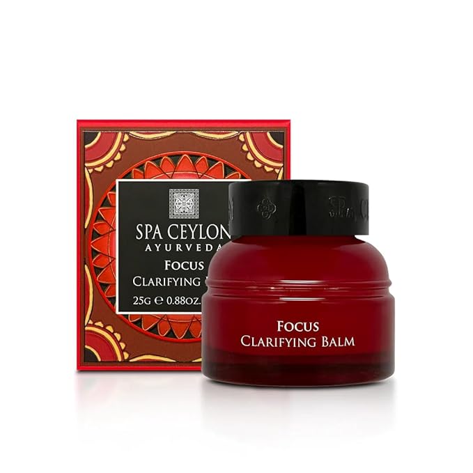 SPA CEYLON Focus Clarifying Balm, Clean Ingredients, Vegetarian, Meditation Balm, Aromatherapy, Natural Calm, Natural Organic, Essential Oils (Cedarwood, Frankincense)