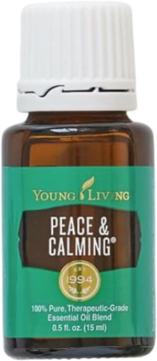 Young Living Peace & Calming Essential Oil | 15ml | Tranquil Aromatherapy Blend | Calm, Relaxing & Peaceful | Topical & Aromatic Use | Blue Tansy, Orange, Tangerine, Patchouli, & Ylang Ylang