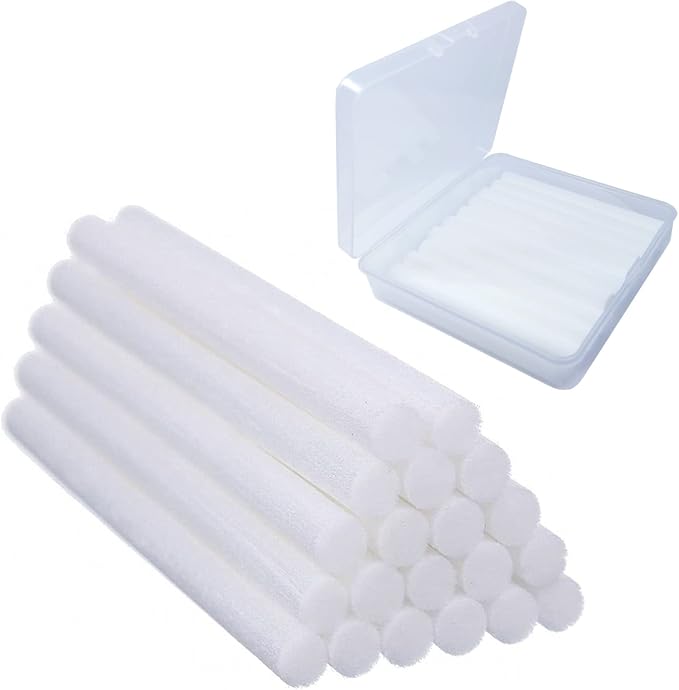 24PCS Humidifier Filters Sticks 4.64'' Replacements Cotton Stick Small Humidifier Filter Stick for INVODA Mini Cool Mist Humidifiers (24 PCS+Transparent box)