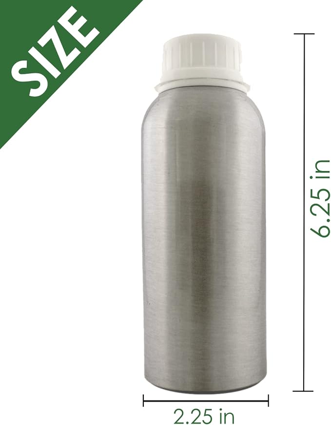 Bergamot Essential Oil – 8 fl oz (237 ml) Aluminum Bottle w/Plug Cap – 100% Pure Essential Oil - GreenHealth