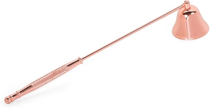 CABAX Candle Snuffer, Polished Candlesnuffers Wick Snuffer Candle Accessory with Long Handle for Putting Out Extinguish Candle Wicks Flame Safely, Rose Gold