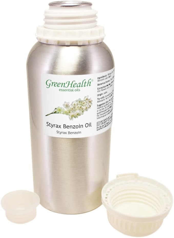 16 fl oz - Styrax Benzoin Oil (100% Pure & Uncut), Aluminum Bottle - GreenHealth