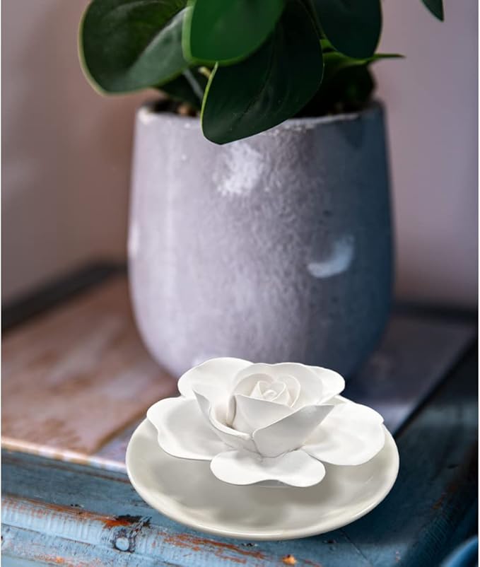 Passive Oil Diffuser for Essential Oil-Non-Electric Porcelain Aromatherapy Diffusers for Small Mini Room, Desk Decorative, Bathroom