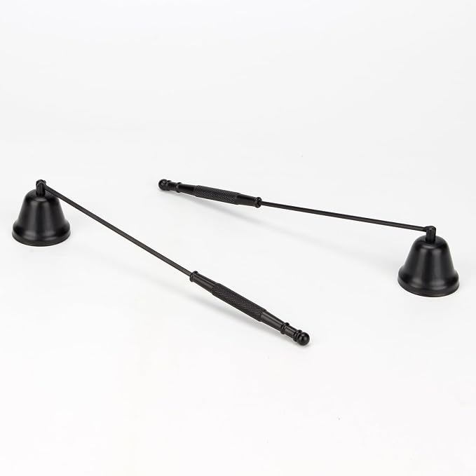 2 Pack Candle Snuffer, Candle Snuffers Wick Snuffer Candle Accessory, Extinguish Candle Flame Safely Tool with Long Handle, Candle Turn Off Device for Putting Out Wick Flame
