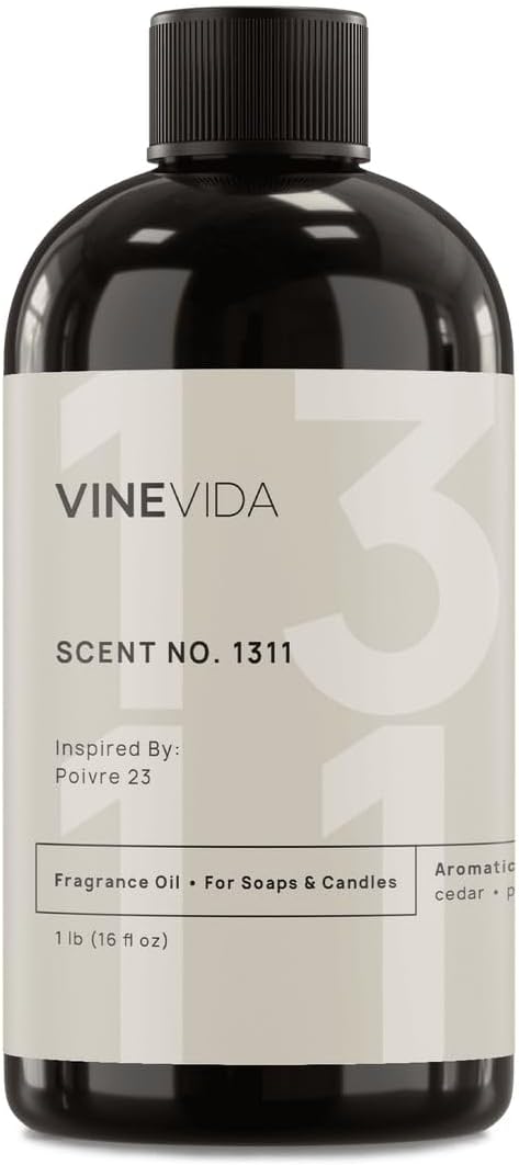 VINEVIDA Scent NO. 1311 Fragrance Oil - 16oz (1lb) - Inspired by: Poivre 23 Fragrance Oil for Candle Making - Made in USA Candle Scents Scents for Soap Making