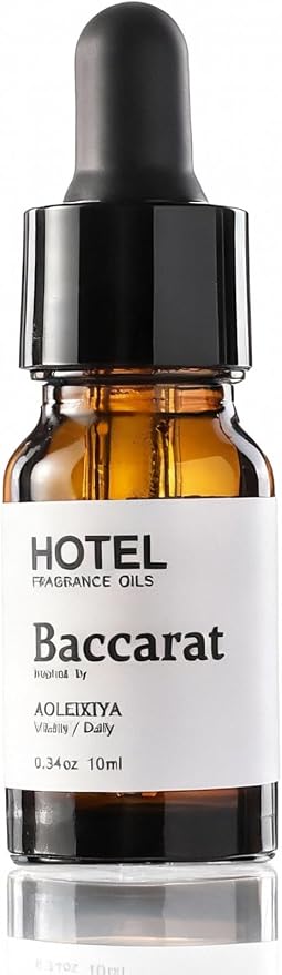 Hotel Essential Oils - Inspired by 5-Star Hotel Baccarat for Waterless Diffuser & Ultrasonic and Crafting for Ultrasonic and Crafting 0.34 Fl Oz (Pack of 1)