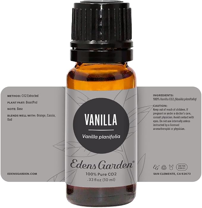 Edens Garden Vanilla CO2 Essential Oil- 100% Pure Premium Grade, Undiluted, Natural, Therapeutic, Aromatherapy, The Best for Diffuser, Skin, Candle, Humidifiers 10 ml (.33 fl oz)