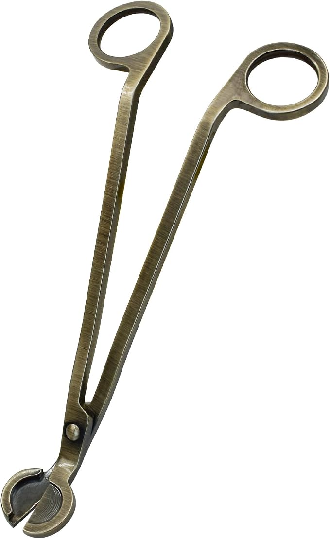 Candle Wick Trimmer, Stainless Steel Wick Clipper Cutter Scissor, Antique Candle Accessory Gift for Candles Lovers (Bronze)