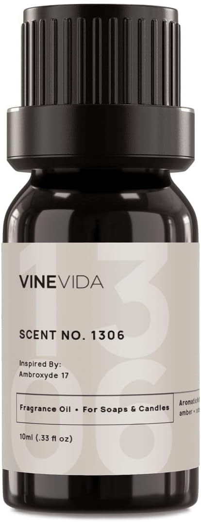 VINEVIDA Scent NO. 1306 Fragrance Oil - 10mL - Inspired by: Ambroxyde 17 Fragrance Oil for Candle Making - Made in USA Candle Scents Scents for Soap Making