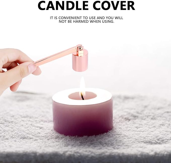 Candle Snuffer, Candle Extinguisher Stainless Steel Elegant Stopper with Long Handle for Safe Wick Flame Extinguishing, 4 Colors