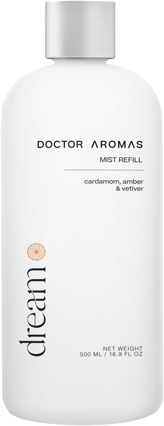 Doctor Aromas Oil Diffuser Essential Oil Blend Refill – Premium Aromatherapy & Home Fragrance, Scent of Cardamom, Amber & Vetiver, 16 fl oz (500 ml) (Dream)