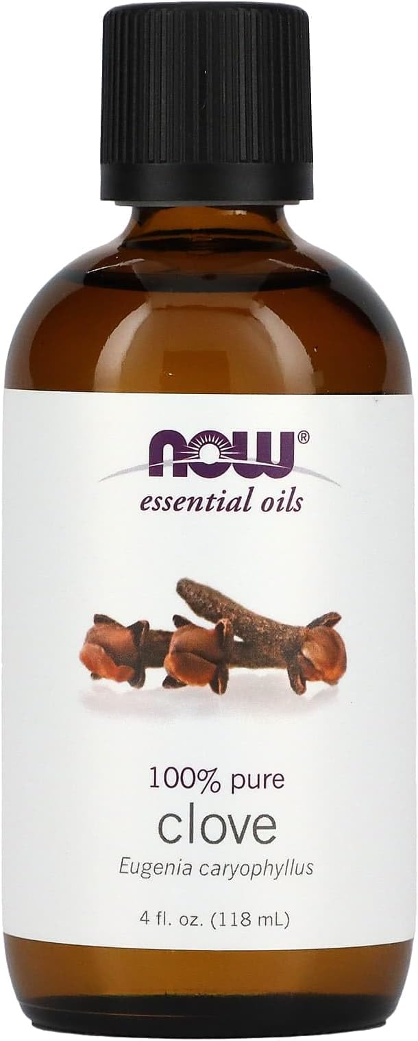 NOW Foods Essential Oil, Clove, 4 Fluid Ounce + 1 Glass Dropper