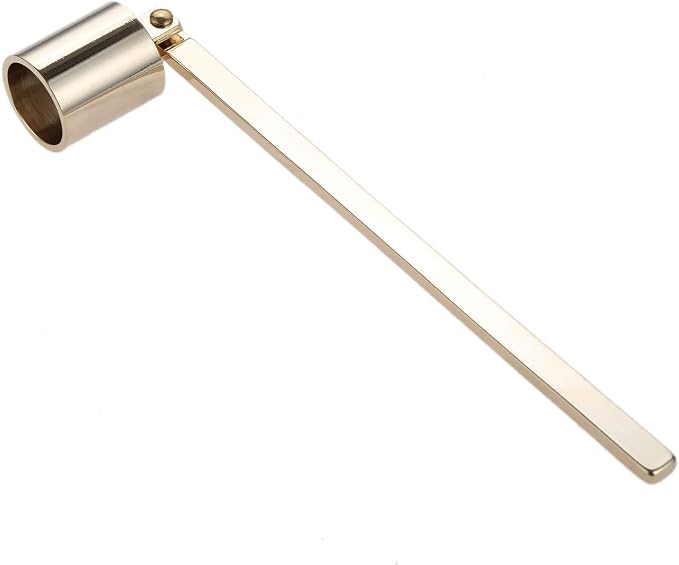 MUXSAM 1Pc 7.5x0.9in Candle Extinguisher Snuffer Candlesnuffers with Long Handle & Straight Tube for Tea Light Candles Wedding Altar Fireplace Church Wedding Candle Fire Extinguishing(Gold.)