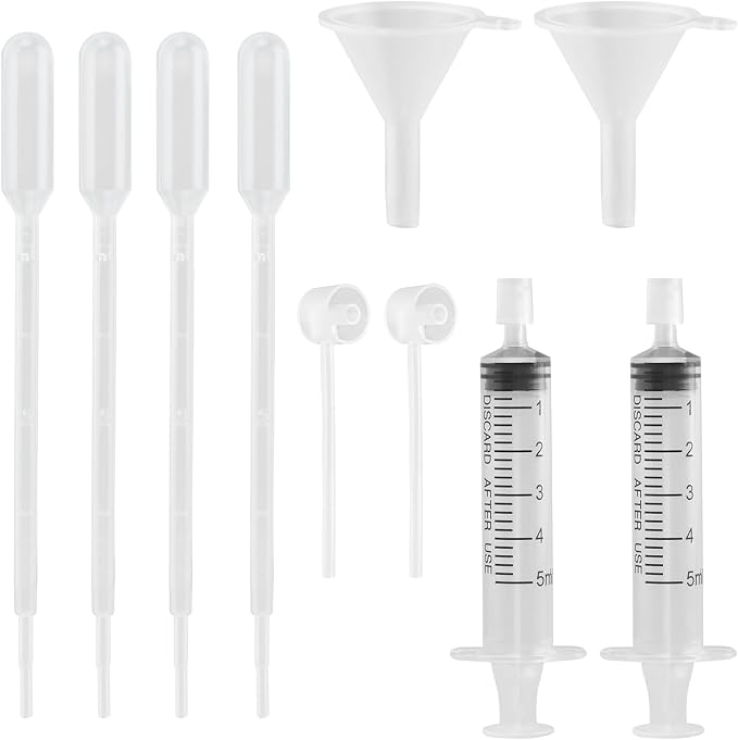 10pcs Perfume Refill Tool Kit, Plastic Perfume Dispenser Transfer Tools Set, Cosmetic Dispenser Syringes Extractor Tool for Travel Fragrance Sample Essential Oils