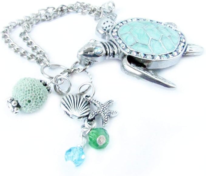 Sea Turtle Essential Oil Diffuser for Rear View Mirror - Car Accessories - Beach Car Aromatherapy Diffuser