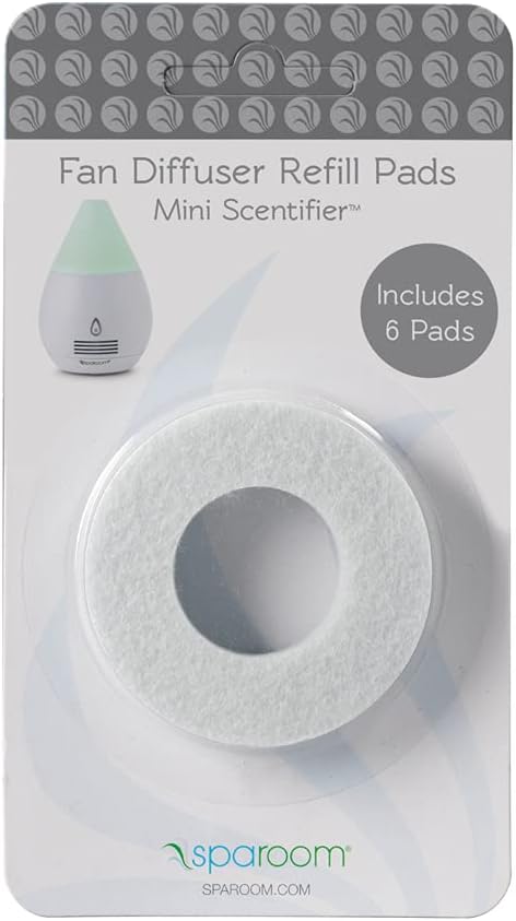 SpaRoom Mini Scentifier Essential Oil Fan Diffuser Refill Pads, Pack of 6