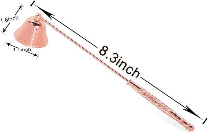 Candle Snuffer, Stainless Steel Wick Flame Extinguisher Elegant Candle Accessory for Candle Lovers - Rose Gold