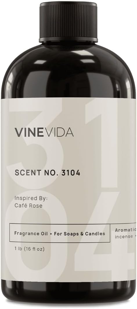VINEVIDA Scent NO. 3104 Fragrance Oil - 16oz (1lb) - Inspired by: Café Rose Fragrance Oil for Candle Making - Made in USA Candle Scents Scents for Soap Making