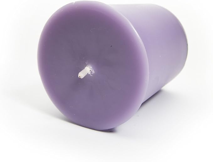 Pure Wisteria Soy Votive Candles - Scented with Essential & Natural Oils - 6 Purple Natural Votive Candle Refills - Flower & Floral Collection