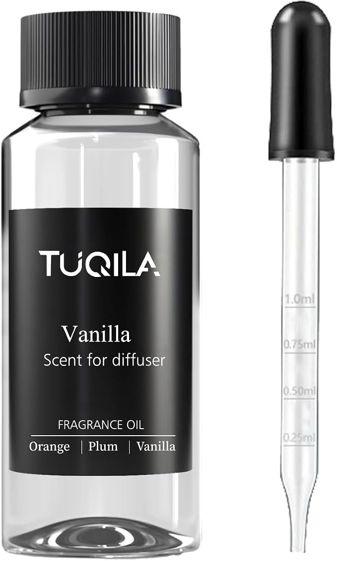 Vanilla Oil Essential Oils for Waterless Diffuser, Aroma Scent- Hazelnut, Citrus, Cinnamon, Plum& Cashmere Wood Fragrance Oil 120ml, Home, Hotel, Office and Car