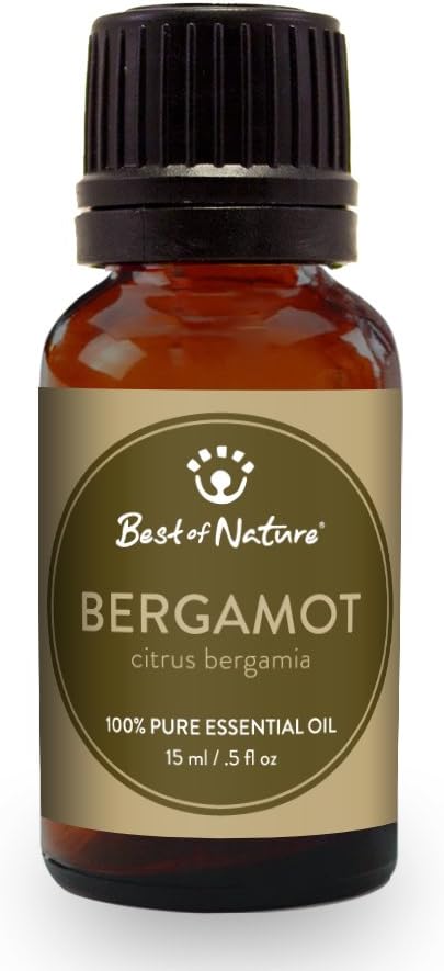 Bergamot Essential Oil for Diffuser Aromatherapy – Best of Nature 100% Pure Undiluted Oils for DIY, Home Fragrance, and Topical Use